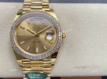 ARF Rolex Daydate 40*12.2mm 3255 Movement Diamond Bezel YG President Band Watch